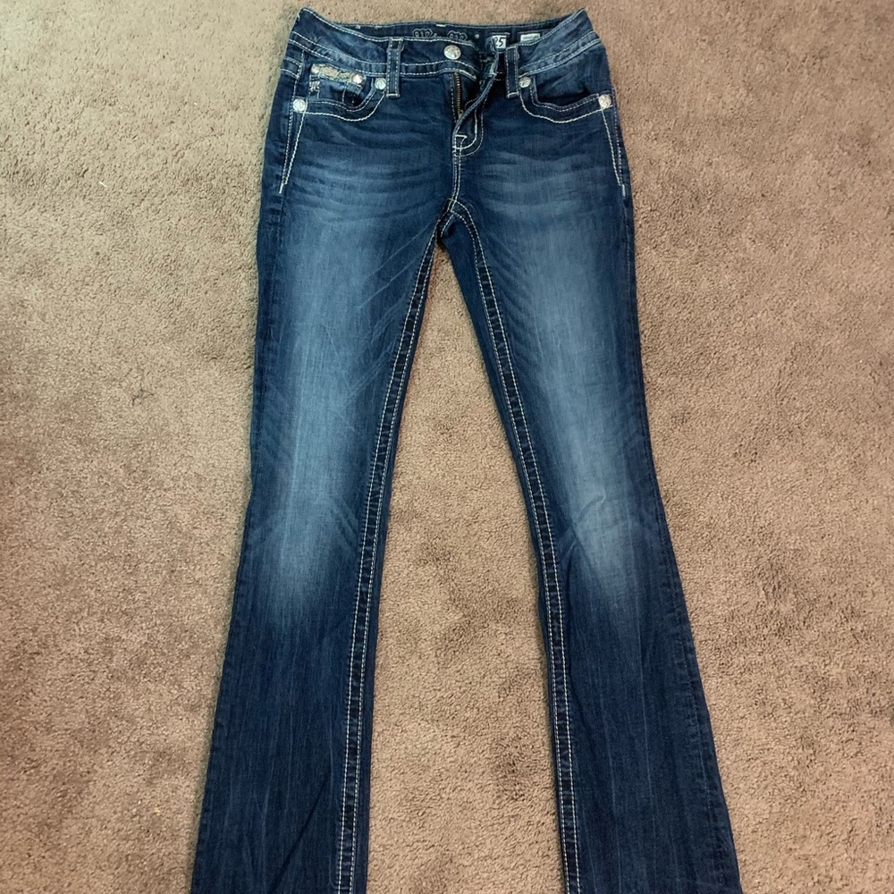 Feather blingy Miss Me jeans